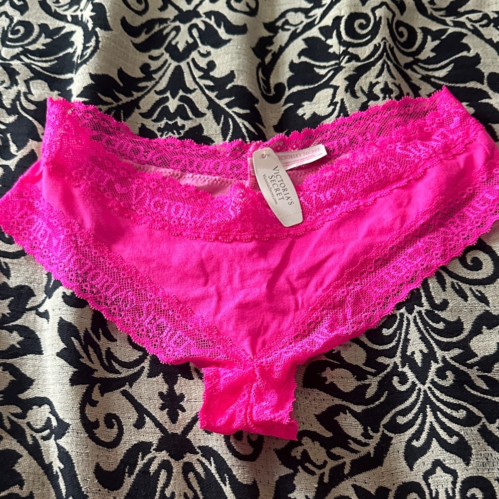 Victoria's Secret Hot Pink Lace Panties